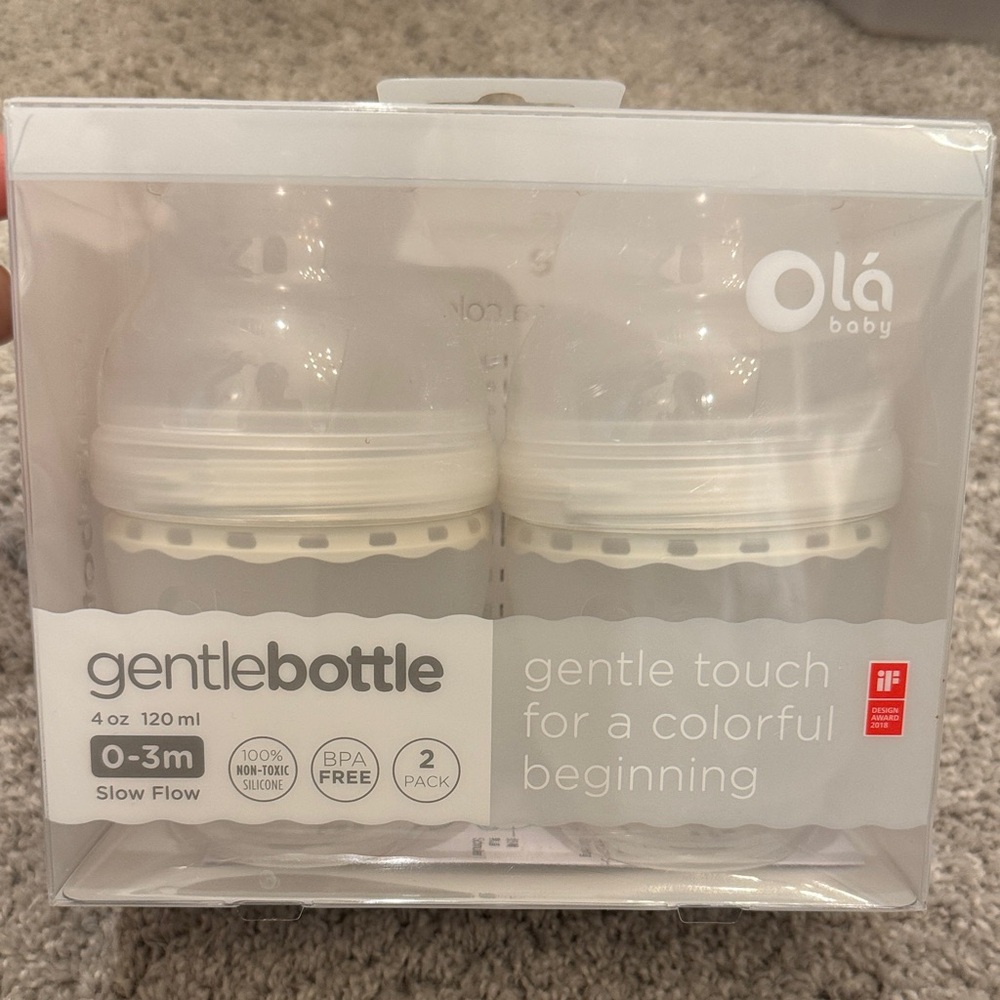 GentleBottle 2-Pack in White - Slow Flow Feeding